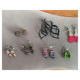 7 PAIR FASHION PIERCED EARRINGS - CHECKOUT