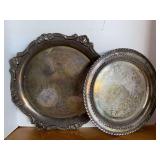 2 SILVERPLATE SERVING TRAYS