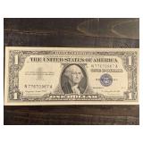 1957A $1 BLUE SEAL SILVER CERTIFICATE NOTE (VERY CRISP) - SERIAL NO N77670967A