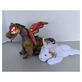 1994 TY BEANIE BABY "MYSTIC" W/ TAG ERROR & 1998 TY BEANIE BABY "SCORCH"