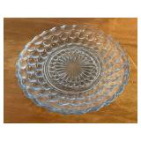 2 VINTAGE BLUE BUBBLE DESSERT PLATES