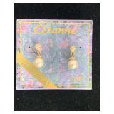 CEZANNE DROP PEARL EARRINGS WITH CZ ON 14KT GOLD POST - CHECKOUT