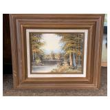 FRAMED OIL ON CANVAS "LANDSCAPE" 17X15