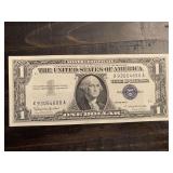 1957B $1 BLUE SEAL SILVER CERTIFICATE NOTE (VERY CRISP) - SERIAL NO X93054688A