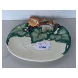 VINTAGE FITZ & FLOYD MANDARIN DUCK PLATTER 10 1/2" X 9 1/2"