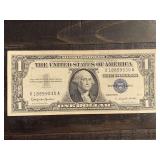 1957B $1 BLUE SEAL SILVER CERTIFICATE NOTE - SERIAL NO X18859030A