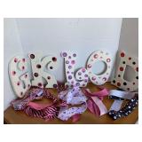 5 HANDMADE HAND PAINTED HAIR BOW HANGERS