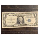 1957B $1 BLUE SEAL SILVER CERTIFICATE STAR NOTE - SERIAL NO *38604713B