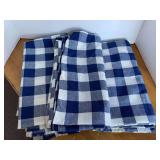 3 BLUE/WHITE PLAID TABLECLOTHS