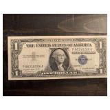 1957A $1 BLUE SEAL SILVER CERTIFICATE NOTE - SERIAL NO P86315206A