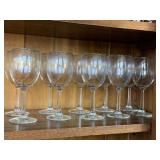 SET OF 10 CRYSTAL WINE GLASSES