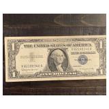 1957B $1 BLUE SEAL SILVER CERTIFICATE NOTE - SERIAL NO X82188340A