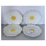 4 VINTAGE FITZ & FLOYD PRIMROSE DESSERT PLATES