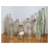 9 VINTAGE BOTTLES