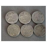 SIX 1936 BUFFALO NICKELS - CHECKOUT