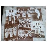 7 FRAMEABLE SEPIA REPRODUCTION SPORTS PHOTOGRAPHS 14X11
