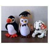2001 TY BEANIE BABY "RESCUE", 1997 TY BEANIE BABY " PUFFER" & 2000 TY BEANIE BABY "WISEST"