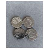 4 CUBAN 5 CENTAVOS COINS (1996, 1996, 1998, 2008) - CHECKOUT