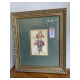 VINTAGE NICELY FRAMED/MATTED BOTANICAL PRINT 15 X 18