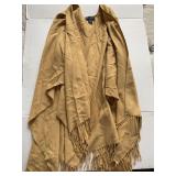 CAMEL VERY SOFT PONCHO STYLE WRAP
