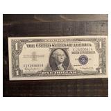 1957B $1 BLUE SEAL SILVER CERTIFICATE NOTE (VERY CRISP) - SERIAL NO X15253683A