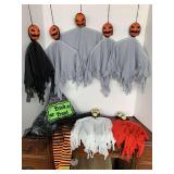 7 HALLOWEEN WINDSOCKS (2 MISSING HOOKS)