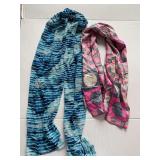 TURQUOISE MIX/PINK MIX LONG SCARF