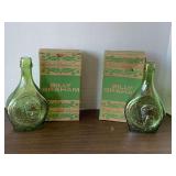 PAIR "BILLY GRAHAM" COMMEMORATIVE DECANTERS W/ ORIGINAL BOXES 8 3/4" TALL