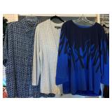 LADIES CLOTHING LOT - 2 TOPS, 3 SWEATERS, 1 JACKET - ALL SIZE XL