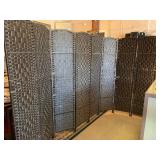 8 PANEL ROOM DIVIDER/PARTITION (DARK BROWN) 71" TALL (EACH PANEL 15 3/4" WIDE)