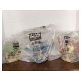 THREE 1999 STAR WARS EPISODE I CUP TOPPERS