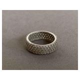 925 STERLING SILVER BAND WITH CZ