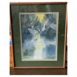 FRAMED/MATTED LANDSCAPE BY SCHELLENBERG 22 1/2" X 27"