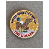 PROOF 1999 COLORIZED SUSAN B ANTHONY DOLLAR COIN - CHECKOUT