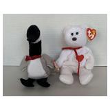 1994 TY BEANIE BABY "VALENTINO & 1998 TY BEANIE BABY "LOOSY"