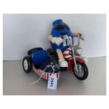 BLUE M&M BIKER "FREEDOM RIDER" 8" WIDE X 7" TALL