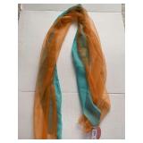 2 VINTAGE LONG SHEER SCARFS