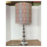 SILVERTONE RETRO TABLE LAMP 27" TALL