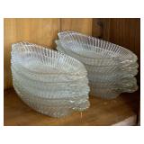 SET OF 10 VINTAGE JEANETTE GLASS BANANA SPLIT BOAT DISHES