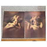 TWO 16X20 READY TO FRAME PRINTS - "CUPID AWAKE" & "CUPID ASLEEP"