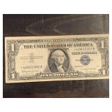 1957B $1 BLUE SEAL SILVER CERTIFICATE STAR NOTE - SERIAL NO *40822302B