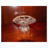 VINTAGE BRILLIANT, CUT GLASS VASE/STAND