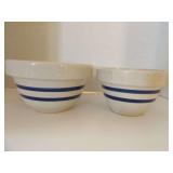 SET OF TWO VINTAGE NESTING, MIXING BOWLS BY RRP CO. ROSEVILLE, USA