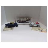 THREE NATIONAL MOTOR MUSEUM MINT DIECAST MODEL CARS