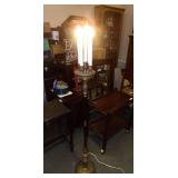ANTIQUE FLOOR LAMP WITH CANDELABRA TOP