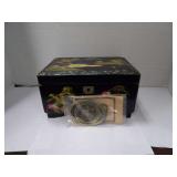 VINTAGE JEWELRY BOX WITH BELT BUCKLE