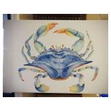 PAINTING OF BLUE CRAB ON CANVAS