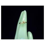 14 KARAT YELLOW GOLD RING SIZE 3 WEIGHING APPROX .7 GRAMS