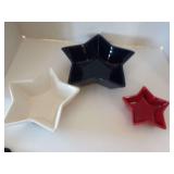 SET OF THREE STAR SHAPED SERVING BOWLS