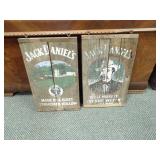TWO JACK DANIELS WALL MOUNT ADVERTISEMENT